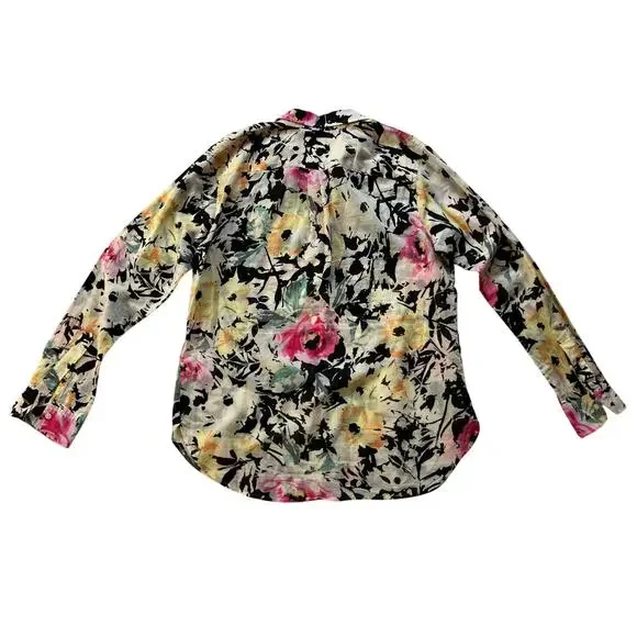 Lauren Ralph Lauren Retro Floral Print Button Up Shirt Women's Size M - Picture 3 of 6